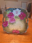 P T Bavaria Tirschenreuth Germany Square Handpainted Signed Cake Serving Platter