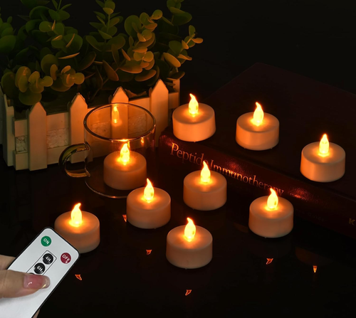 LED Tea Lights with Remote Control: Battery Operated Bulk Realistic and Bright F