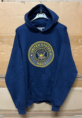 ORIGINAL US NAVY SOFFE SWEATSHIRT BAUMWOLLE BLAU HERGESTELLT IN DEN USA EX-ZUSTAND!!!! X-LARGE