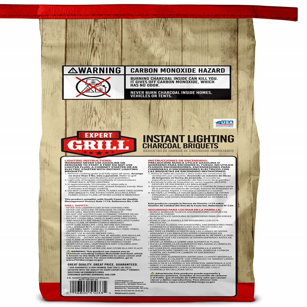 Expert Grill Instant Charcoal Briquets, Charcoal Grill, 40 OFF