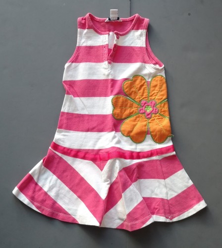 Girl's Hartstrings Pink Striped Sundress Size 4 EUC