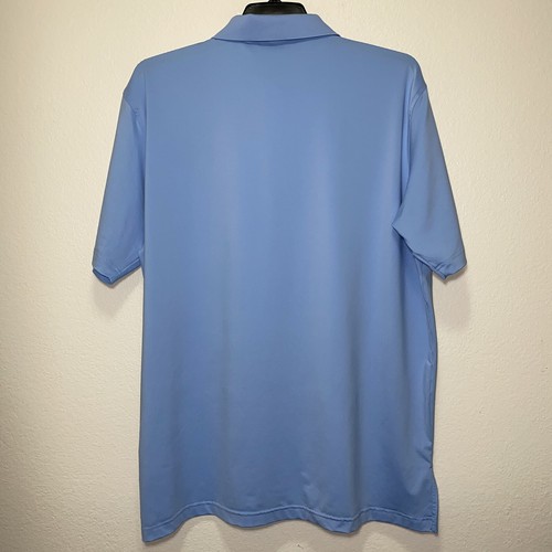 Peter Millar Men’s Size XL Polo Golf Collar Blue Solid Summer Comfort Columbia - Picture 5 of 8