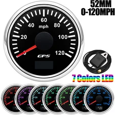 52mm Waterproof GPS Speedometer 0-120MPH Gauge for Motorcycles Boat Car Truck 