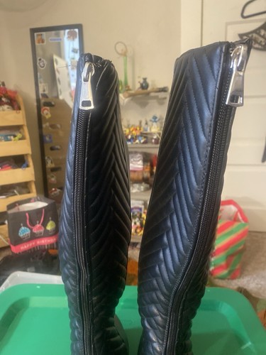 Women’s Bamboo Black Knee High Boots W/Back Zipper 8.5 - Picture 6 of 13