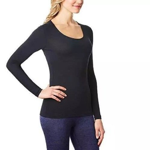 32 Degrees Heat 2 Pack Women Med Lightweight Long Sleeve Base Layer Shirt Top - Picture 5 of 5