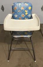 Vintage Cosco High Chair 70's PETERSON MCM Vinyl Seat Chrome CHILDREN Tray