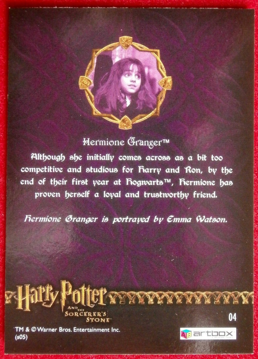 HARRY POTTER SORCERER'S STONE Card #004 EMMA WATSON as