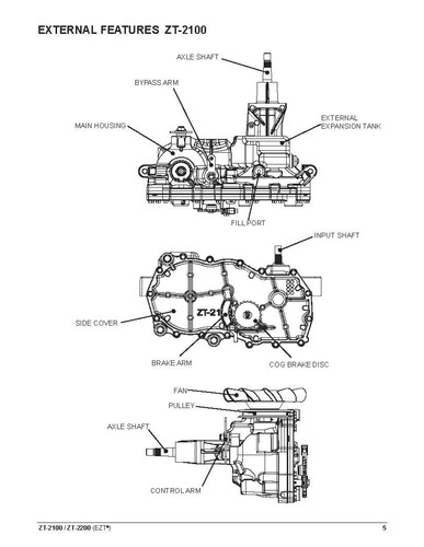 2100 2200 Transaxle Repair Manual Fits Hydro Gear ZT-2100 ZT-2200 EZT 2622 - Picture 7 of 20
