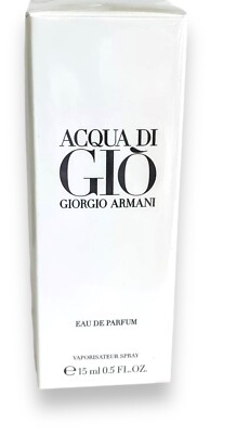 ACQUA DI GIO Giorgio Armani Men's Eau de Parfum Travel Spray .5 oz/15ml Sealed