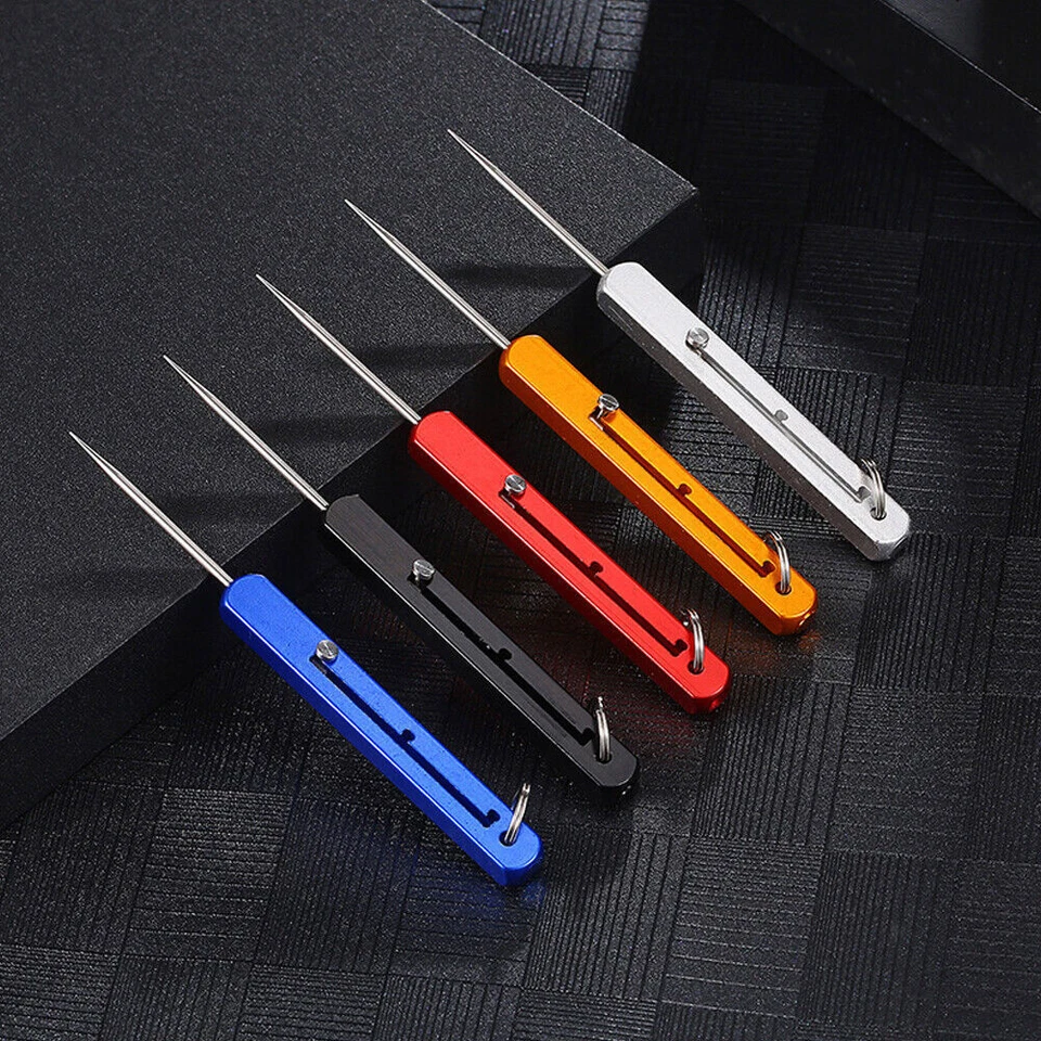 Portable EDC Retractable Toothpick Titanium Spring Fruit Pick Keychain Pendant - Image 3 of 4