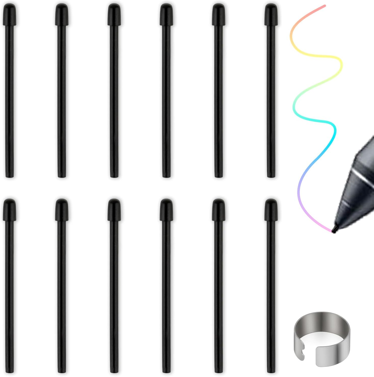12 Replacement Pen Nibs for Wacom Intuos Cintiq Pro Graphic Tablet