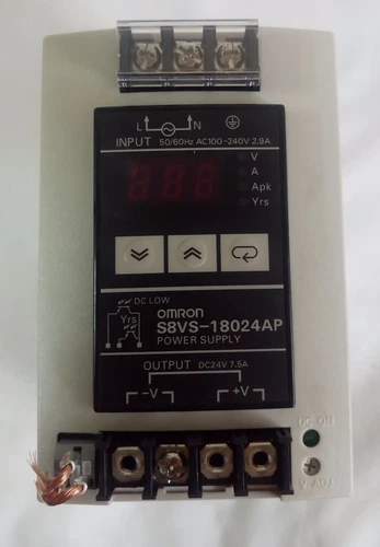 Omron S8VS-18024AP Power Supply Output 24VDC, Input 100-240VAC Used