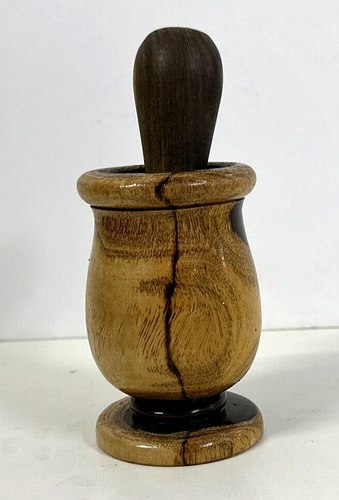 Vintage Wooden Mortar and Pestle - Picture 3 of 9