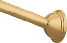 Moen CSR2160BG 54"-72" Adjustable Curved Shower Rod, Wall Mounted - Brushed Gold