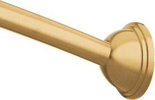 Moen CSR2160BG 54"-72" Adjustable Curved Shower Rod, Wall Mounted - Brushed Gold