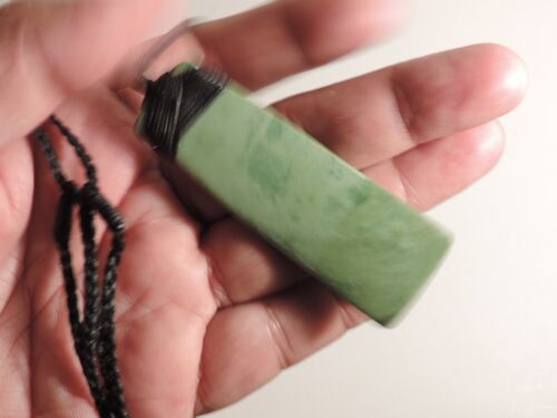 New Zealand Maori Greenstone Pounamu LIGHT GREEN INANGA Nephrite Jade TOKI/ADZE! - Picture 2 of 7