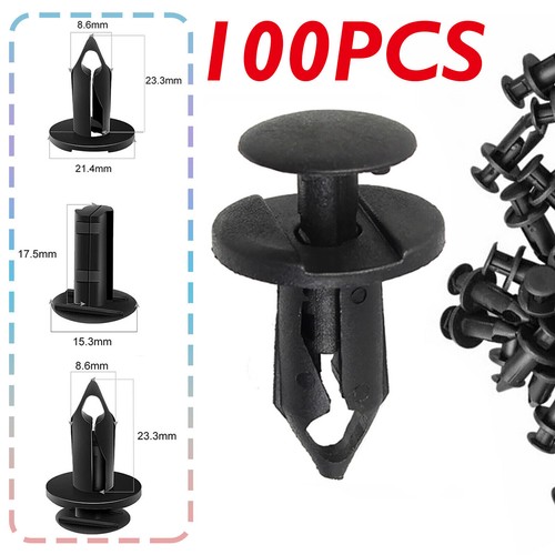 100X 8mm Bumper Clips Auto Car Hole Plastic Rivets Fastener Fender Push Pin &002 - Picture 4 of 7