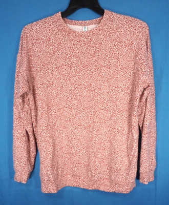 ATHLETA BALANCE PULLOVER Micro Cheetah Oxford Rust/ Seasalt SWEATSHIRT Top  S/ST