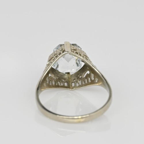 Otsby Barton Aqua Filigree Ring - Picture 5 of 10