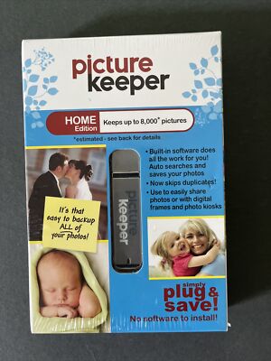 Picture Keeper 8GB Automatic USB Photo Backup Device brand new sealed