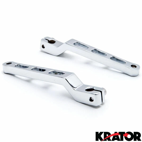 Juego de brazos de palanca de cambios cromados con puntera de talón Harley Davidson FLST FLT FLHT Foto 2 de 3