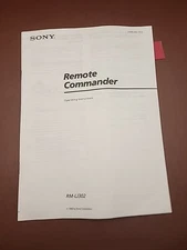 Vintage Original Sony RM LJ302 Remote Commander Operating Instruction Manual