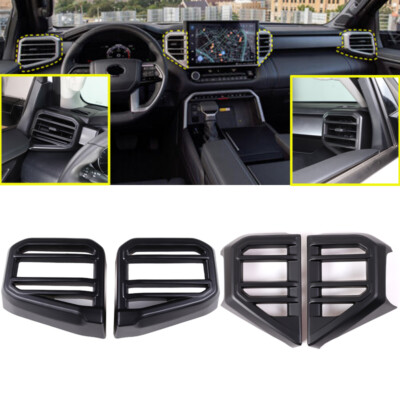 Matte Black Dashboard Side Air Vent Outlet Cover Trim For Toyota Tundra 2022-24