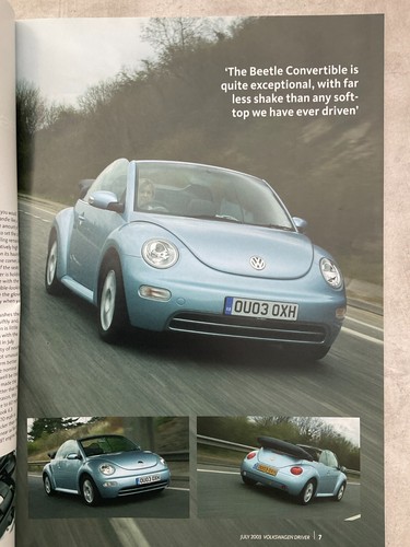Volkswagen Driver Magazine - July 2003 - Beetle Cabrio, Golf TDi, W30 Replica - Picture 3 of 5