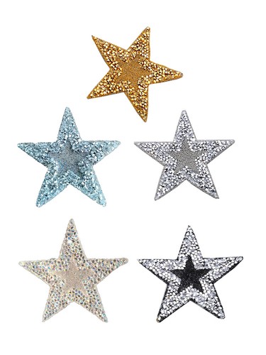 6 Pcs Rhinestones Crystal Pentagrams Patch Iron Sew Stick On Shirt Hat Trouser ∂ - Picture 16 of 21