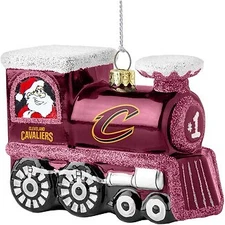Topperscot NBA Cleveland Cavaliers Blown Glass Train Ornament