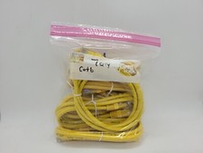 Lot Of 7 Yellow Cat 6 Ethernet Cables. Each cable is 4 Feet in Length. New.