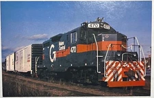 Vintage Maine Train Postcard Guilford Industries Railroad Locomotive