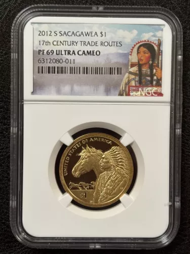 2012 S Sacagawea $1 Dollar NGC PF69 Ultra Cameo-17th Century Trade Routes