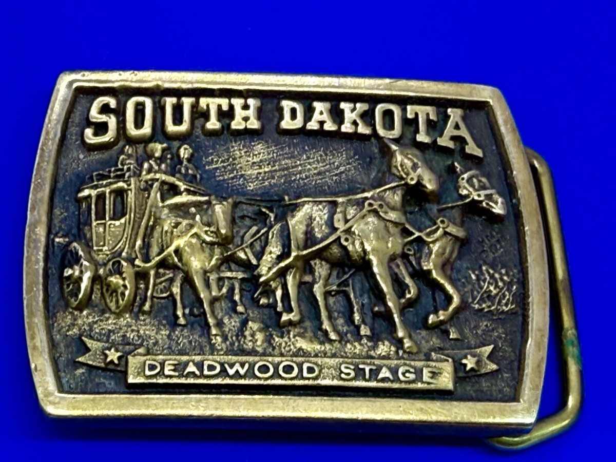 South Dakota Deadwood Stagecoach Passenger Solid Brass 1970 South Dakota Deadwood Stagecoach Passenger Solid Brass 1970