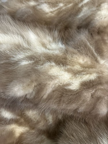 Vintage 1950-60s Authentic Pastel Mink Fur Heavy Coat Battelsteins Houston Retro - Picture 16 of 16