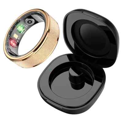 R10 Smart Ring mit Ladecase für Männer Frauen, Gesundheits- und Schlafmonitor, 5ATM 