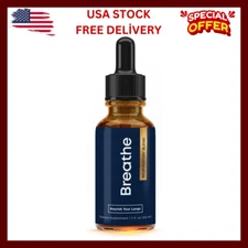 BREATHE 8-IN-1 Mullein Drops For Lungs Detox & Lung Cleanse | Peppermint, Thy...