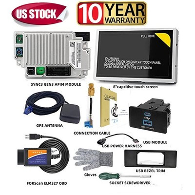 SYNC 2 to SYNC 3 3.4 Upgrade Carplay Fit For Ford Sync3 APIM NA224 Escape GPS HD