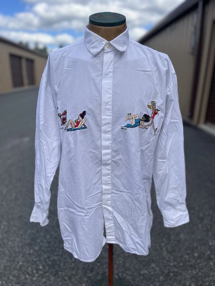 Винтажная футболка Natural Issue от Feldini Caveman с вышивкой L 80-е новинка искусство (25x30) - Изображение 4 из 4