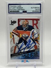 Stuart Skinner Auto 2020-21 Upper Deck Young Guns RC #496 PSA DNA Oilers