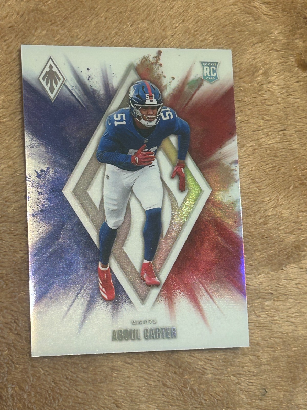 2025 Panini Phoenix Color Blast Case Hit Abdul Carter #6 Giants Rookie RC SSP