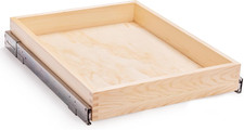 Soft Close Pull Out Wood Drawer Organizer for Kitchen - 26"W x 21"D x 3"H