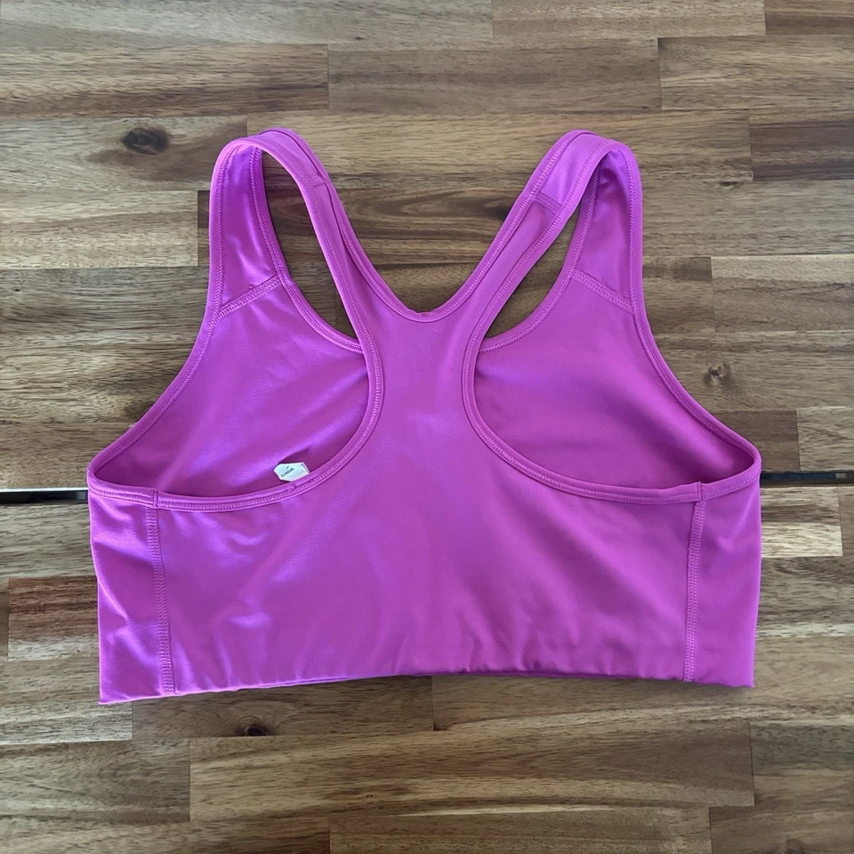 Nike женский спортивный бюстгальтер размер XL розовый без подкладки спортивный тренажерный зал йога тренировки опрятный - Изображение 4 из 4