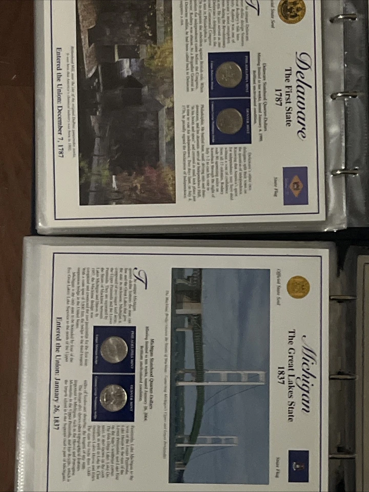 PCS Statehood Quarters Volumes 1 & 2, Both P & D Mints With Commonwealth’s - Image 3 of 4