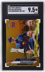 2020 Max Verstappen SGC 9.5 Topps Chrome F1 70th Ann Gold Refractor #152