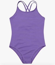 Capezio Girls' Team Basic Camisole Leotard DB Straps purple size medium CC123C