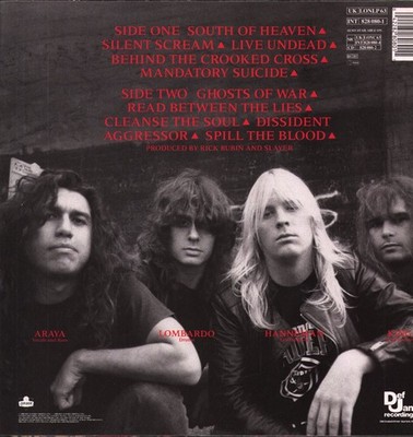 Slayer - South of Heaven Original 1988 Def Jam Vinyl RARE