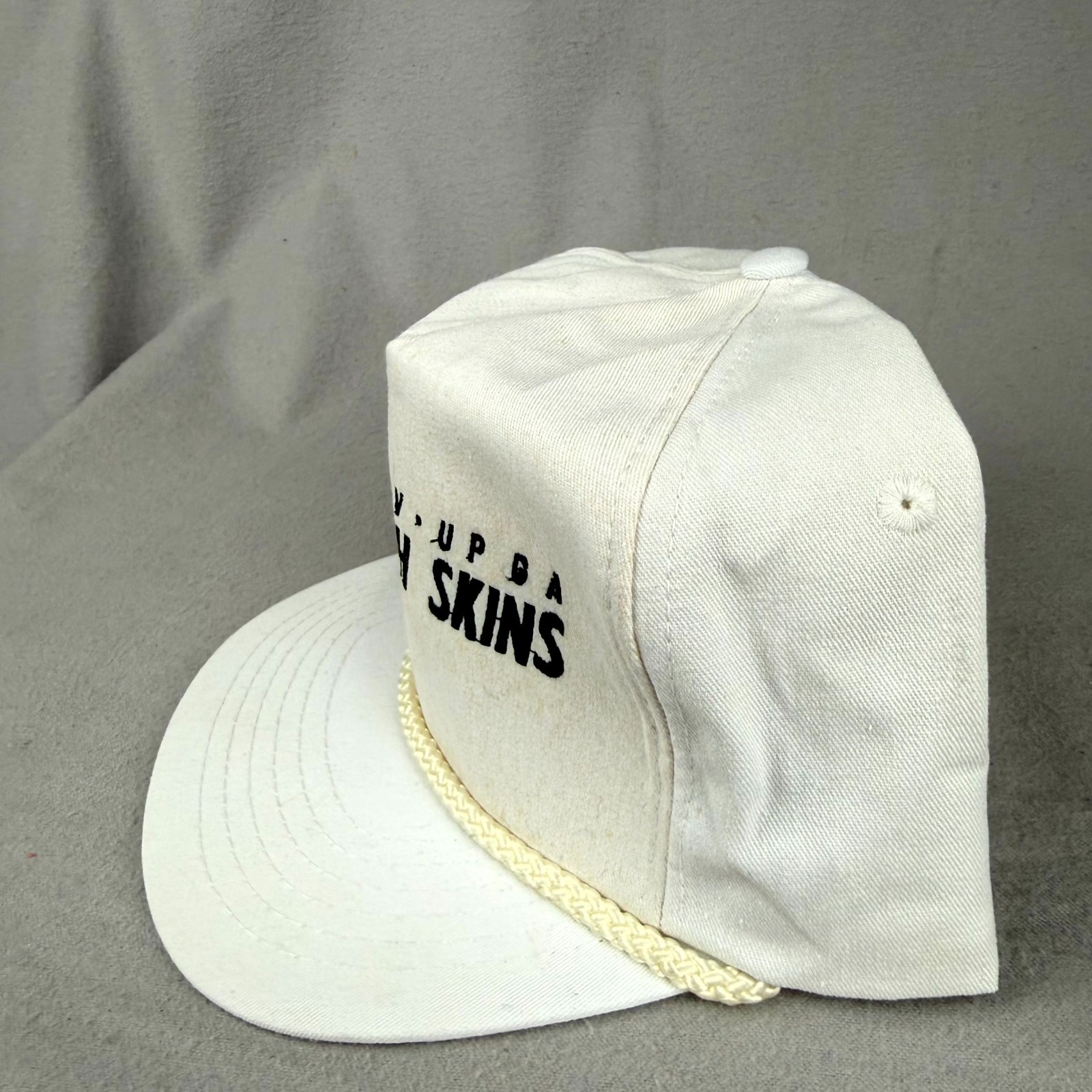 Utah Skins KUTV UPGA Hat Mens White Golf Rope Strapback Flat Brim San Sun