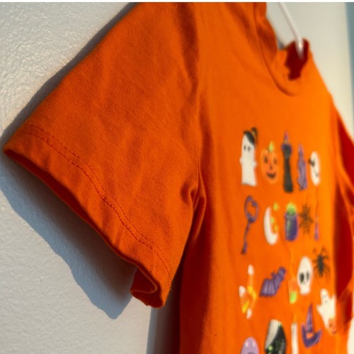 Kids Halloween Tee – Orange, Size XS (4/5), Gender Neutral - Picture 4 of 6
