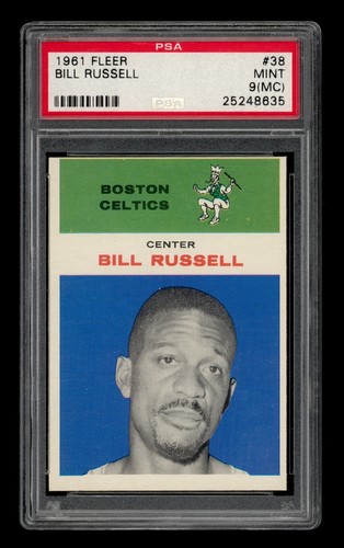 1961-62 Fleer Set-Break # 38 Bill Russell PSA 9 MINT (MC)